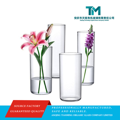 Vaso transparente redondo para casamento e uso doméstico