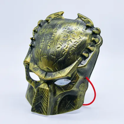 Predator Silver Mask with Red Ribbon