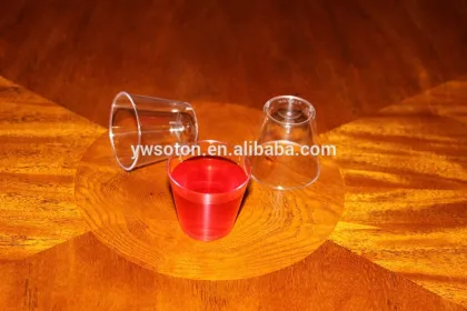 Hard Plastic 1-2 OZ Shooter Glasses Clear Party Essentials Cup