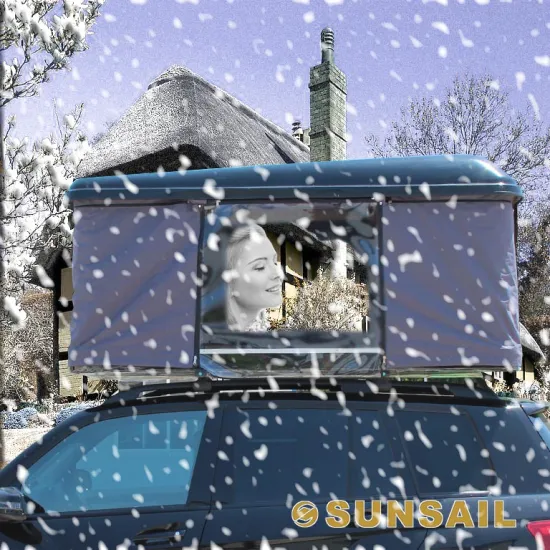 Removable Double-Deck Hard Shell Roof Top Tent With Visible Window