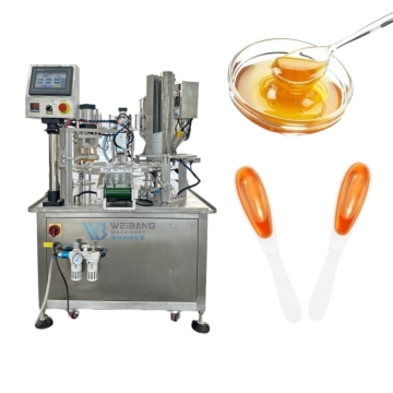 Automatic Rotary Spoon Cups Filling and Capping Machine WB-FBJ2