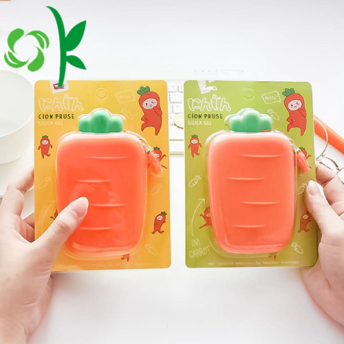 Νέο χαριτωμένο καρότο SIlicone πορτοφόλι πορτοφόλι