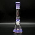 Purple transparent glass hookah