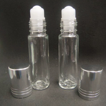 High Quality Wholesale10 ml Clear Glass Roller Bottle Perfume Bottles with Glass Roller Ball Clear Flint Roll On Bottles