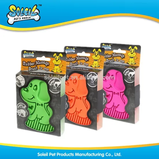 Good Quality Rubber Pet Clean Groom Massage Brush Pet Accessories 2015