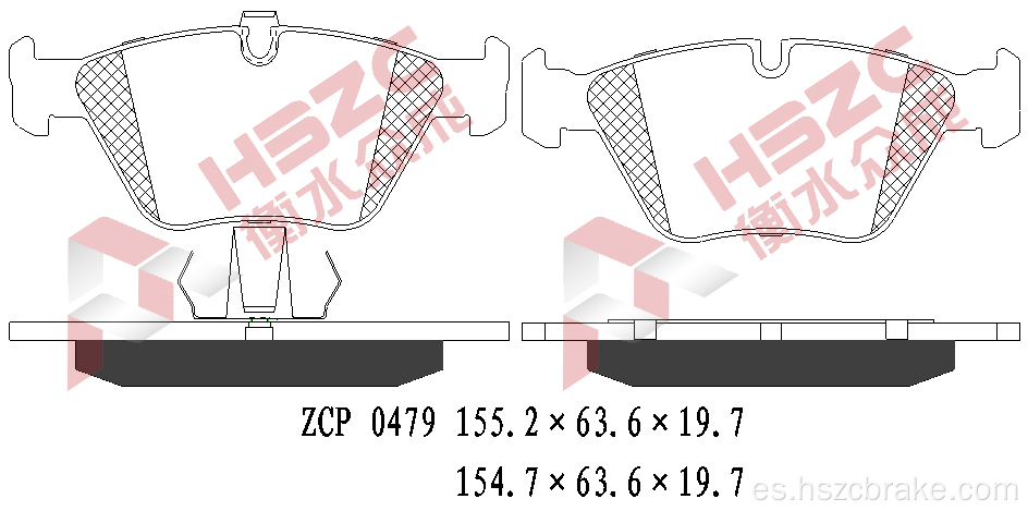 Padera de freno de cerámica FMSI D947 para BMW