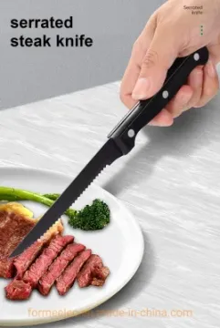Kitchen Cutlery Dinner Knife 4.5inch Stainless Steel Steak Knife 4.5" Serrated Steak Knife