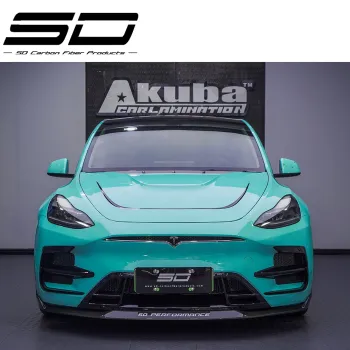Newest Wide Body Kits for Model Y: Front Bumper Lip, Rear Diffuser, Side Skirts, and Middle Spoiler
