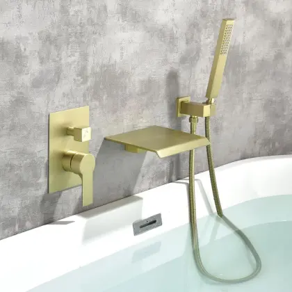 Bathtub Wall-Mounted Mixer Faucet Set