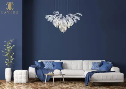 Colored unique art flower style glass chandelier