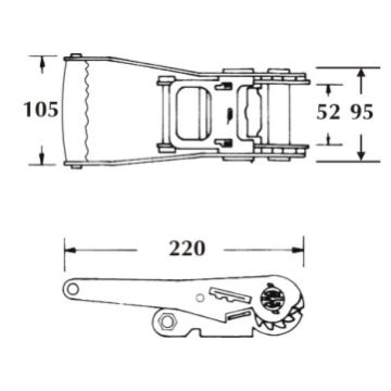 2" Heavy Duty 6T Ratchet Tie Down