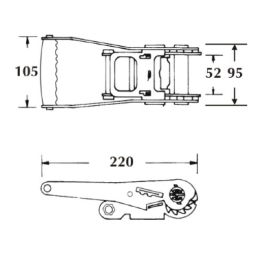 2 &quot;Heavy Duty 6T Ratchet Tie Down