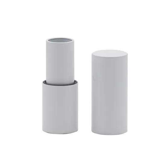 Cylinder White Cosmetic Magnetic Lipstick Container Tube