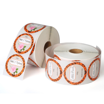 Custom Waterproof Circle Vinyl Product Logo Label Roll