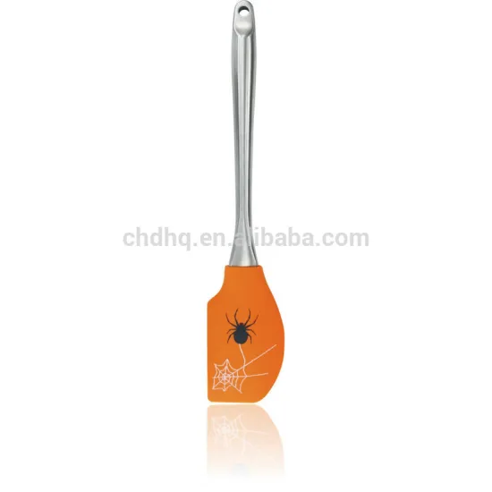 Food grade silicone spatula with stainless steel handle