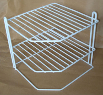 metal wire white corner rack for household