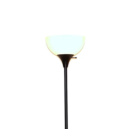 Black piano standing floor lamp