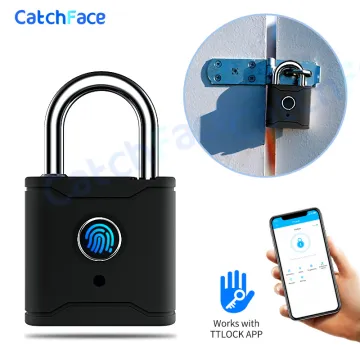 Smart Lock Keyless Fingerprint Lock USB Rechargeable Door Lock Smart Padlock Bluetooth Quick Unlock Phone unlock TTlock App