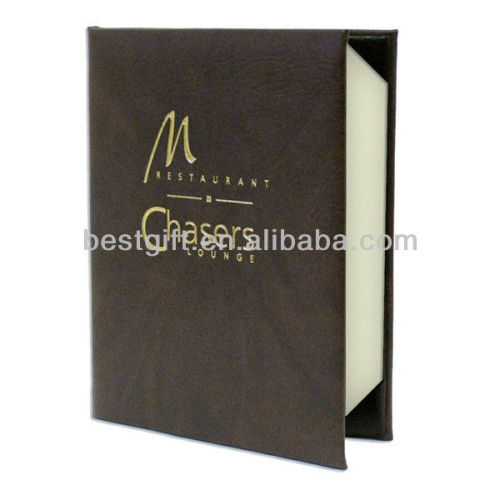 Creative Menu Holders, Grey Leather Menu Holder, High Quality Creative