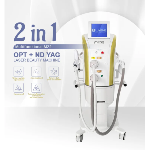 Новая двойная ручка M22 Лазерная красота омоложения кожи для удаления волос M22 IPL Opt Laser Machine