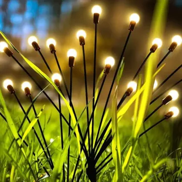 DGLUX Outdoor Solar Lamp, Waterproof Holiday Fireworks LED Solar Garden Lamp