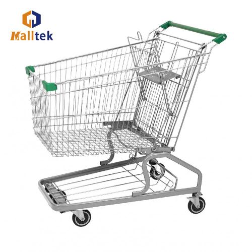 Supermarket Zinc Plated German Shopping Trolley