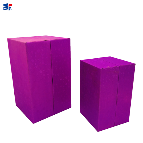 Exquisite purple cardboard paper box