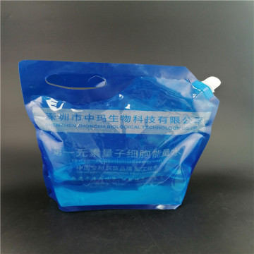 Food packaging plastic fruit wine packaging-bag with handle