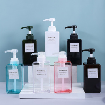 Empty Square PETG Plastic Shampoo/Conditioner/Body Wash/Hand Gel Bottle - 100ml to 280ml