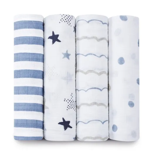 Excellent good hand feel baby muslin blanket, cotton muslin swaddle blanket