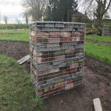 Muro de retenção de Gabion soldado modular para design de paisagem
