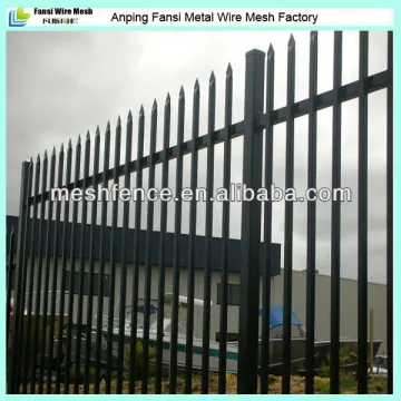 Double beam metal wrought iron fence