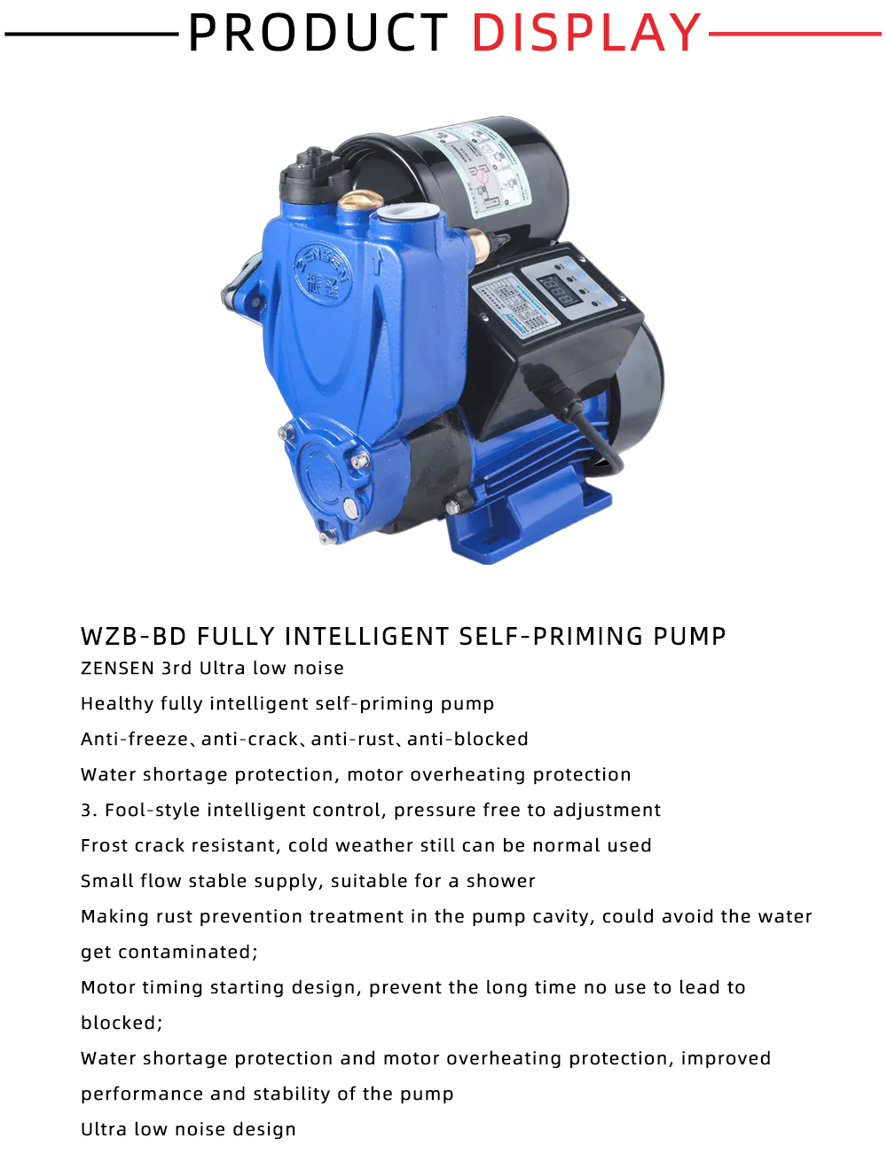 WZB-BD Fully intelligent self-priming pump x