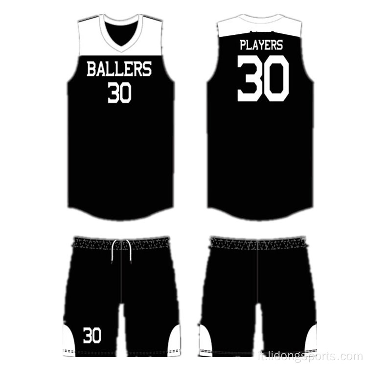 Maglie da basket personalizzata Sublimation Basketball Uniform