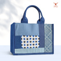 Bolso Tote Étnico Hecho a Mano Lona con Diseño Patchwork