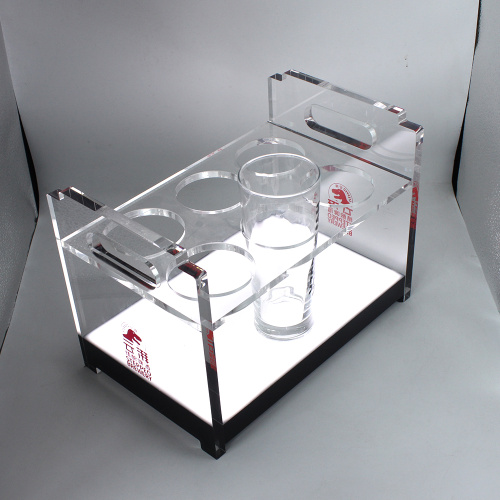 Transparent acrylic wine bottle storage display rack