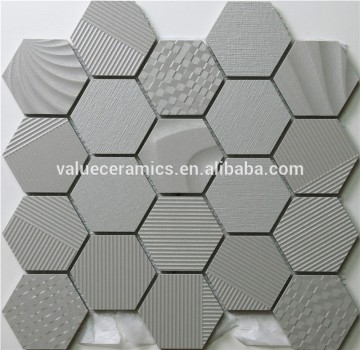 white and black porcelain wall tile,mosaic tile