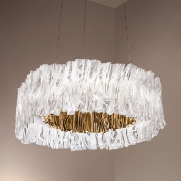 Elegant Acrylic Wave Line LED Pendant Lights for Modern Interior Design
