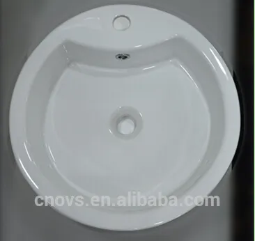round counter top basin single faucet hole basin