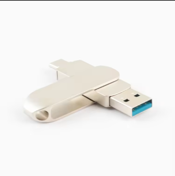 Promotional USB Flash Drives: 2-in-1 Swivel USB 3.0 OTG Type C Metal USB Sticks