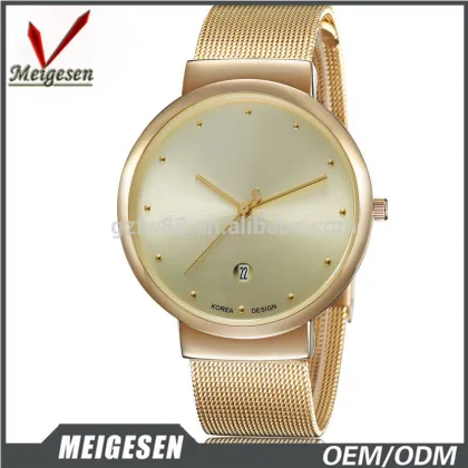 stainlee steel watch case factory derect sale steel mesh strap watch