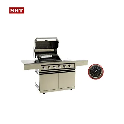 Wholesale 6 Burners Stainless Steel Gas BBQ Grill with Wheels