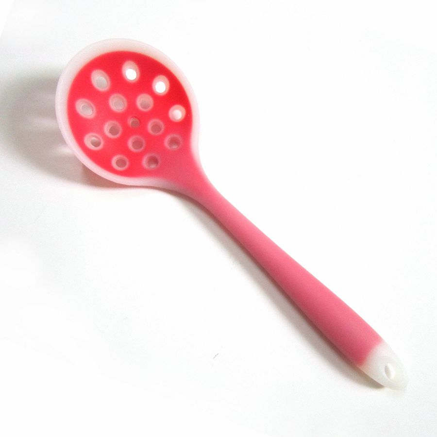 Silicone Kitchen Skimmer Strainer With Long Handle