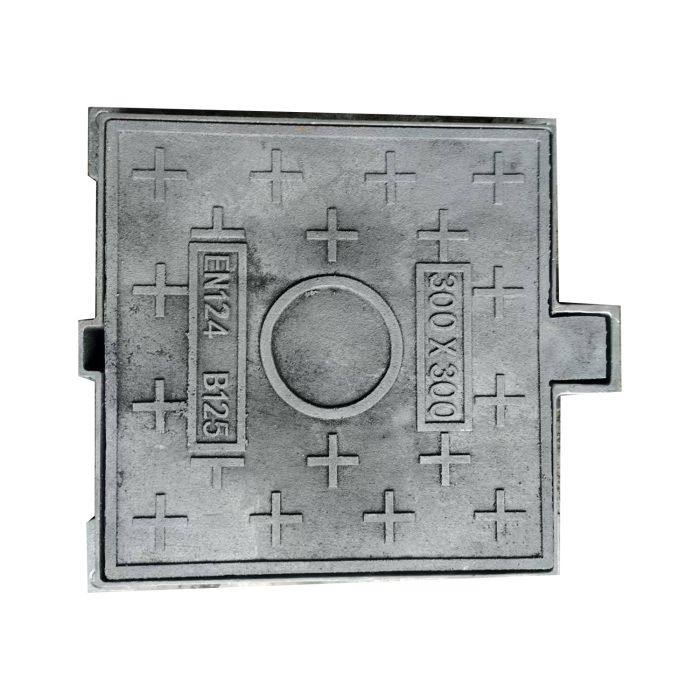 EN124 B125 300x300mm Square Ductile Iron Manhole Cover