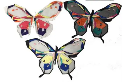 Lovely butterfly cheap custom embroidery patch