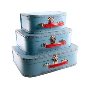 Handmade Clothing Paper Suitcase Handle Box