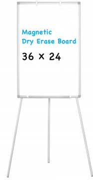 Easel Stand White Magnetic Dry Erase Board 36X24inch