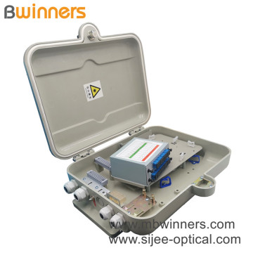 1X16 แยก PLC FTTH ติดผนังกลางแจ้ง SMC กล่องเลิกจ้างใยแก้วนำแสง
