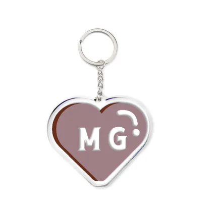 Acrylic Heart Prints Keychain