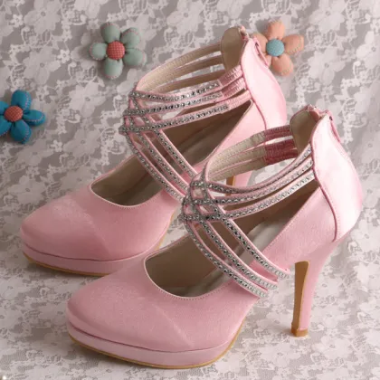 Online Vintage Bridal Shoes with Zipper